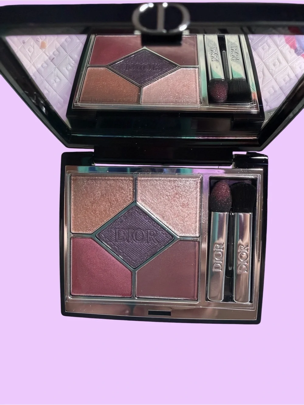 Diorshow 5-Color Eyeshadow Palette - plum & champagne Shades in DENIM